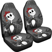 Load image into Gallery viewer, Nightmare Before Christmas Cartoon Car Seat Covers | Jack Skellington Wearing Xmas Hat Seat Covers Ci092404