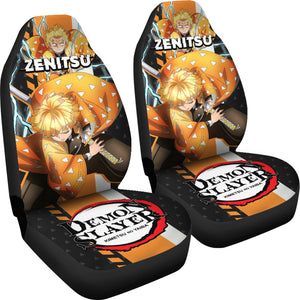 Demon Slayer Car Seat Covers Agatsuma Zenitsu Car Accessories Fan Gift Ci220225-04