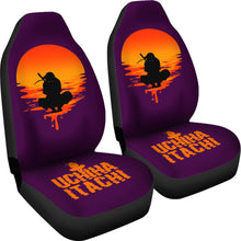Load image into Gallery viewer, Naruto Anime Car Seat Covers - Uchiha Itachi Sitting Silhouette Melting Moon Seat Covers Ci101605