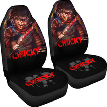 Load image into Gallery viewer, Chucky Blood Horror Halloween Bats Car Seat Covers Chucky Horror Film Car Accesories Ci091521