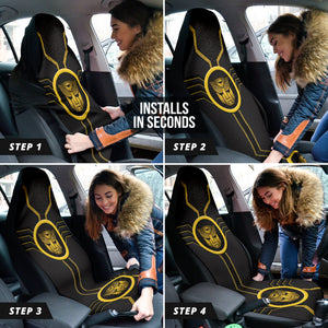 Gold and Black Transformers Autobots Logo Car Seat Covers Custom For Fans Style 2 213101