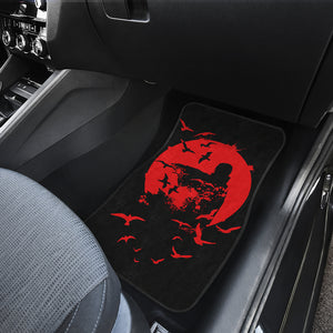 Naruto Anime Car Floor Mats - Uchiha Itachi Crow Faded Red Moon Car Mats Ci101602