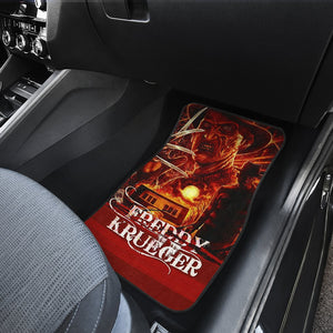 Horror Movie Car Floor Mats | Freddy Krueger Flaming Sunset Car Mats Ci082721