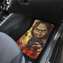 Load image into Gallery viewer, Horror Movie Car Floor Mats - Chucky Doll With Knife Fire Car Mats Ci091602