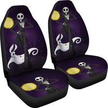 Load image into Gallery viewer, Nightmare Before Christmas Cartoon Car Seat Covers - Smiling Jack Skellington With Zero Dog Ghost Seat Covers Ci092905