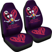 Load image into Gallery viewer, Nightmare Before Christmas Cartoon Car Seat Covers - Jack Skellington And Sally Titanic Hug Red Heart Seat Covers Ci101402