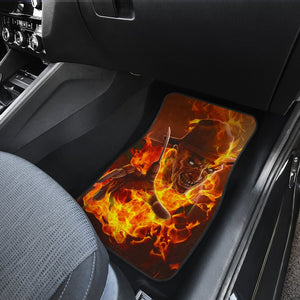 Horror Movie Car Floor Mats | Scary Freddy Krueger Flaming In Fire Car Mats Ci083021