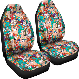 Phineas & Ferb Car Seat Covers Custom For Fans Ci221208-03