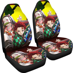 Tanjiro & Nezuko Car Seat Covers Demon Slayer Anime Seat Covers Ci0605