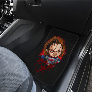 Horror Movie Car Floor Mats - Scary Chucky Doll Cartoon Artwork Car Mats Ci091604