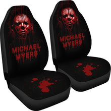 Load image into Gallery viewer, Horror Movie Car Seat Covers | Michael Myers Bleeding Red Face Seat Covers Ci090621