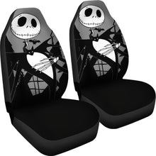 Load image into Gallery viewer, Nightmare Before Christmas Cartoon Car Seat Covers | Jack Skellington Portrait Black Grey Seat Covers Ci092403