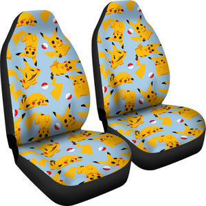 Pikachu Red Seat Covers Pokemon Pattern Anime Car Seat Covers Ci102704