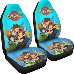 Anime Ash Ketchum Pikachu Pokemon Car Seat Covers Pokemon Car Accessorries Ci110203