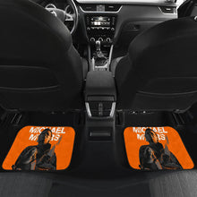 Load image into Gallery viewer, Horror Movie Car Floor Mats | Michael Myers And Laurie Strode Orange Car Mats Ci090621