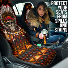 Load image into Gallery viewer, Skull Native American Car Seat Covers Car Accessories Ci220419-09