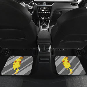 Pokemon Anime Car Floor Mats - Cute Fat Pikachu On The Glass Car Mats Ci110303