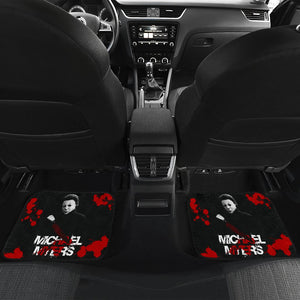 Horror Movie Car Floor Mats | Michael Myers Red Blood Black White Car Mats Ci090321