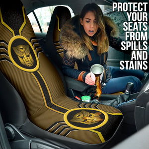 Gold and Black Transformers Autobots Logo Car Seat Covers Custom For Fans Style 1 213101