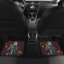 Load image into Gallery viewer, Horror Movie Car Floor Mats | Michael Myers In Forest Leaves Patterns Car Mats Ci090221