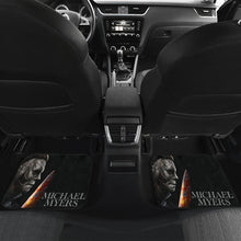 Load image into Gallery viewer, Horror Movie Car Floor Mats | Michael Myers Stone Face With Knife Car Mats Ci090721