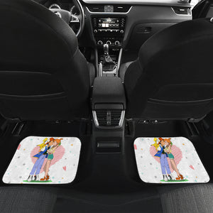 Pokemon Anime  Car Floor Mats - Kasumi Misty And Ash Satoshi Kissing Pikachu And Tapogi Car Mats Ci111103