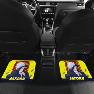 Satoru Gojo Jujutsu KaiSen Car Floor Mats Anime Car Mats Yellow Background Ci0622