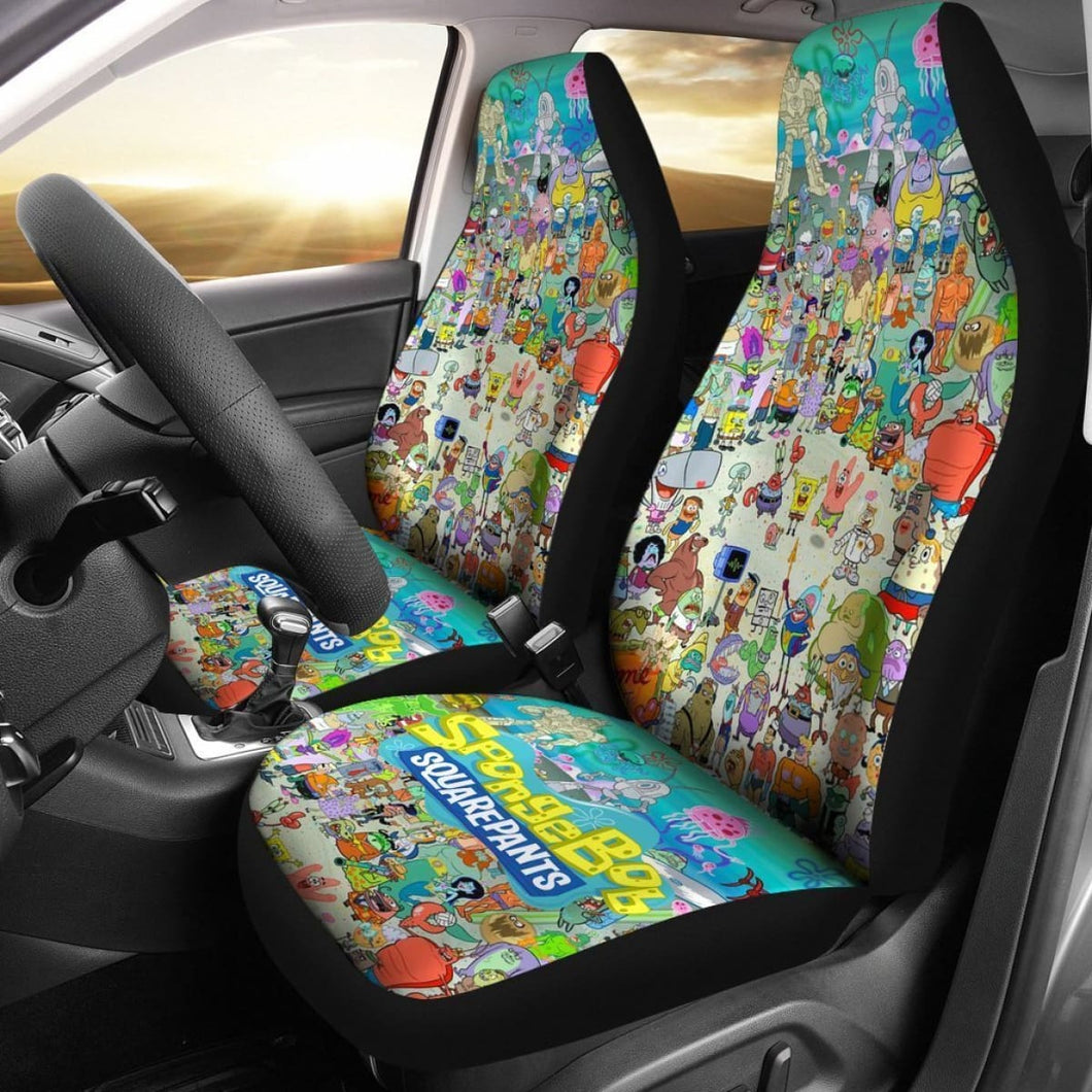 Full Character Spongebob Car Seat Covers For Fan Lt04 Universal Fit 225721 - CarInspirations