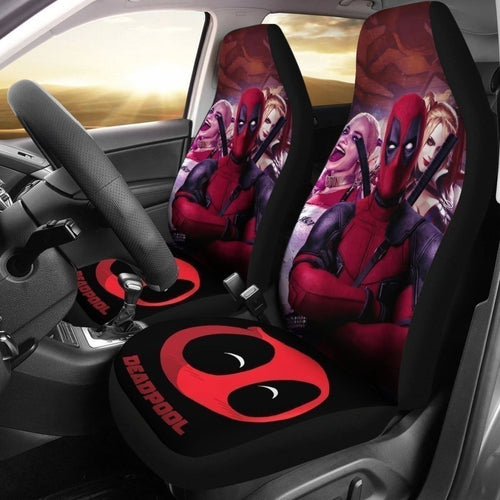 Funny Deadpool & Harley Quinn Car Seat Covers Fan Gift Idea Universal Fit 194801 - CarInspirations