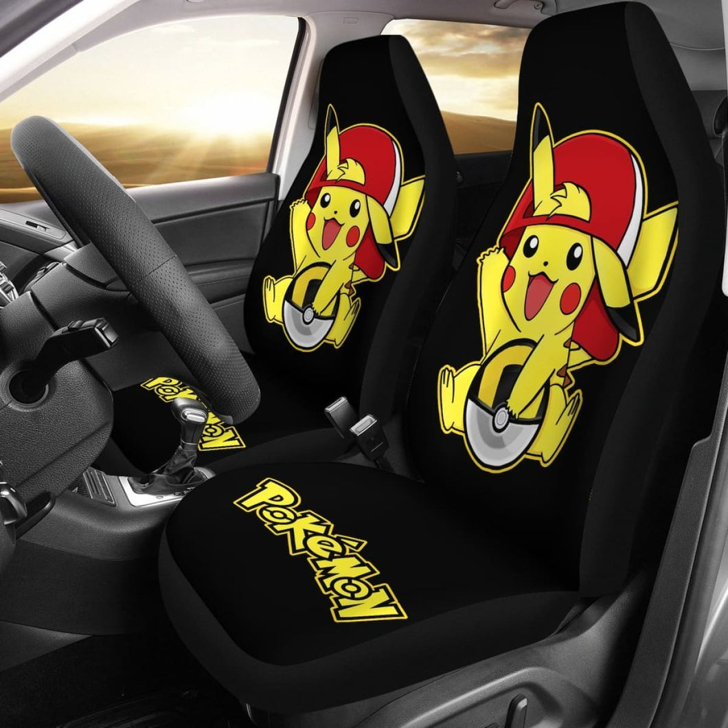 Funny Pikachu Car Seat Covers Pokemon Anime Fan Gift H200221 Universal Fit 225311 - CarInspirations