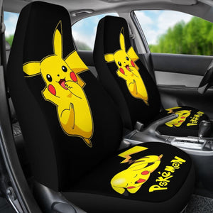 Funny Pikachu Pokemon Anime Fan Gift Car Seat Covers H200221 Universal Fit 225311 - CarInspirations