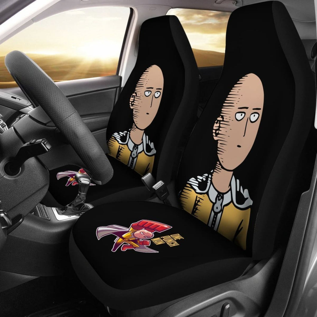 Funny Saitama One Punch Man Car Seat Covers Lt03 Universal Fit 225721 - CarInspirations
