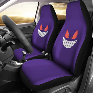 Gengar Face Pokemon Car Seat Covers Nh07 Universal Fit 225721 - CarInspirations