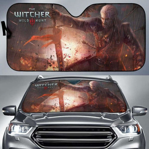 Geralt Car Sun Shades The Witcher 3: Wild Hunt Gaming 3D Universal Fit 051012 - CarInspirations