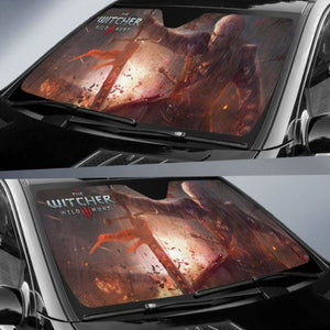 Geralt Car Sun Shades The Witcher 3: Wild Hunt Gaming 3D Universal Fit 051012 - CarInspirations