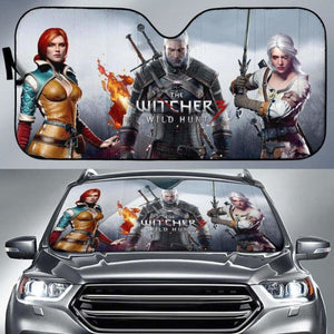 Geralt Ciri & Triss Car Sun Shades The Witcher 3: Wild Hunt Universal Fit 051012 - CarInspirations