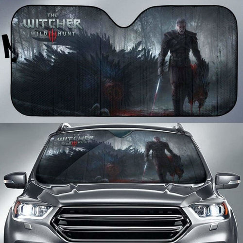 Geralt Game The Witcher 3: Wild Hunt Car Sun Shades Universal Fit 051012 - CarInspirations