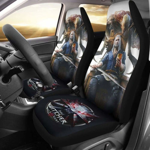 Geralt Logo The Witcher 3: Wild Hunt Car Seat Covers Game Universal Fit 051012 - CarInspirations