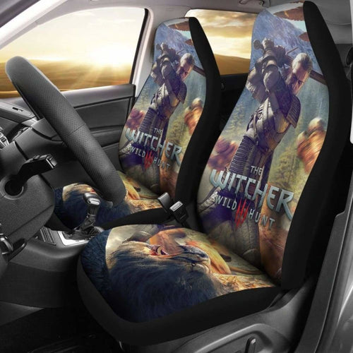 Geralt The Witcher 3: Wild Hunt Car Seat Covers Gaming 3D Universal Fit 051012 - CarInspirations