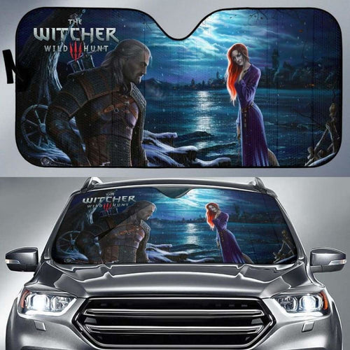 Geralt & Triss Car Sun Shades The Witcher 3: Wild Hunt Game Universal Fit 051012 - CarInspirations