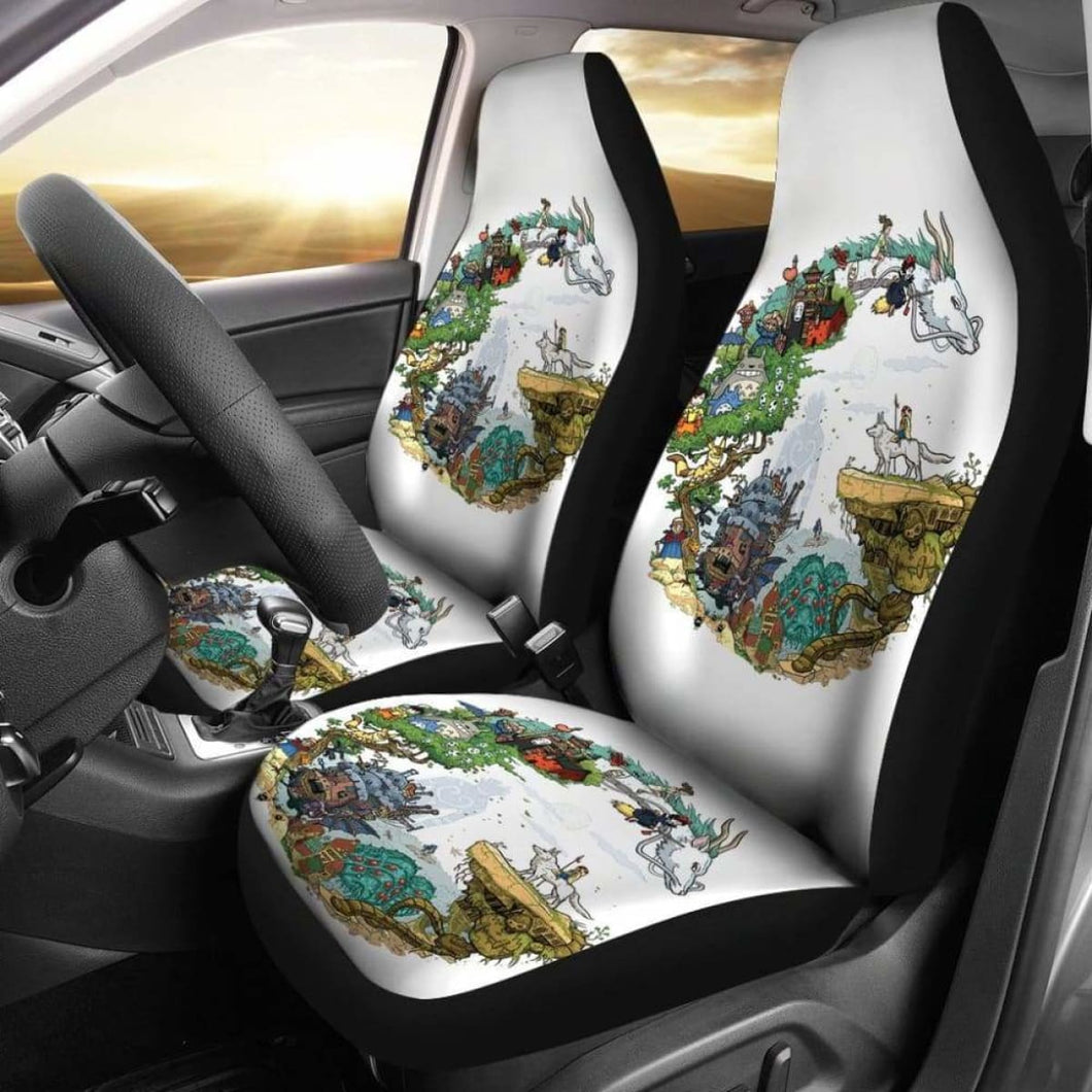 Ghibli Characters Car Seat Covers Universal Fit - CarInspirations