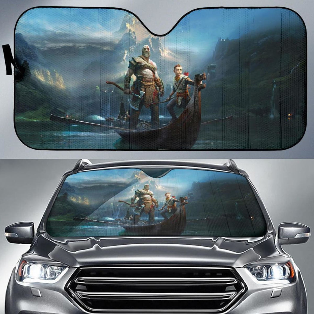 God Of War Video Game Auto Sun Shade Nh07 Universal Fit 111204 - CarInspirations