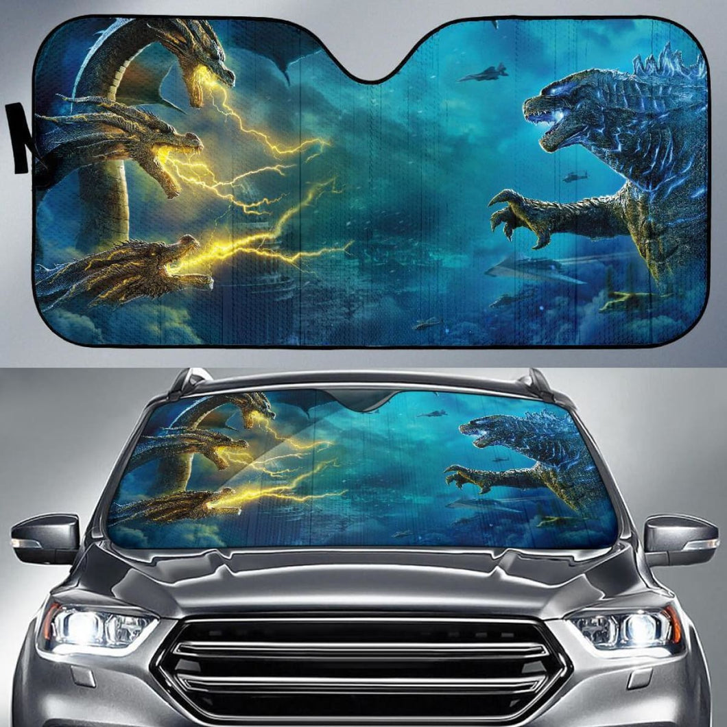 Godzilla Vs King Ghidorah Auto Sun Shade Nh07 Universal Fit 111204 - CarInspirations