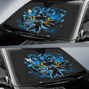 Gogeta Blue Dragon Ball Auto Sun Shades 918b Universal Fit - CarInspirations