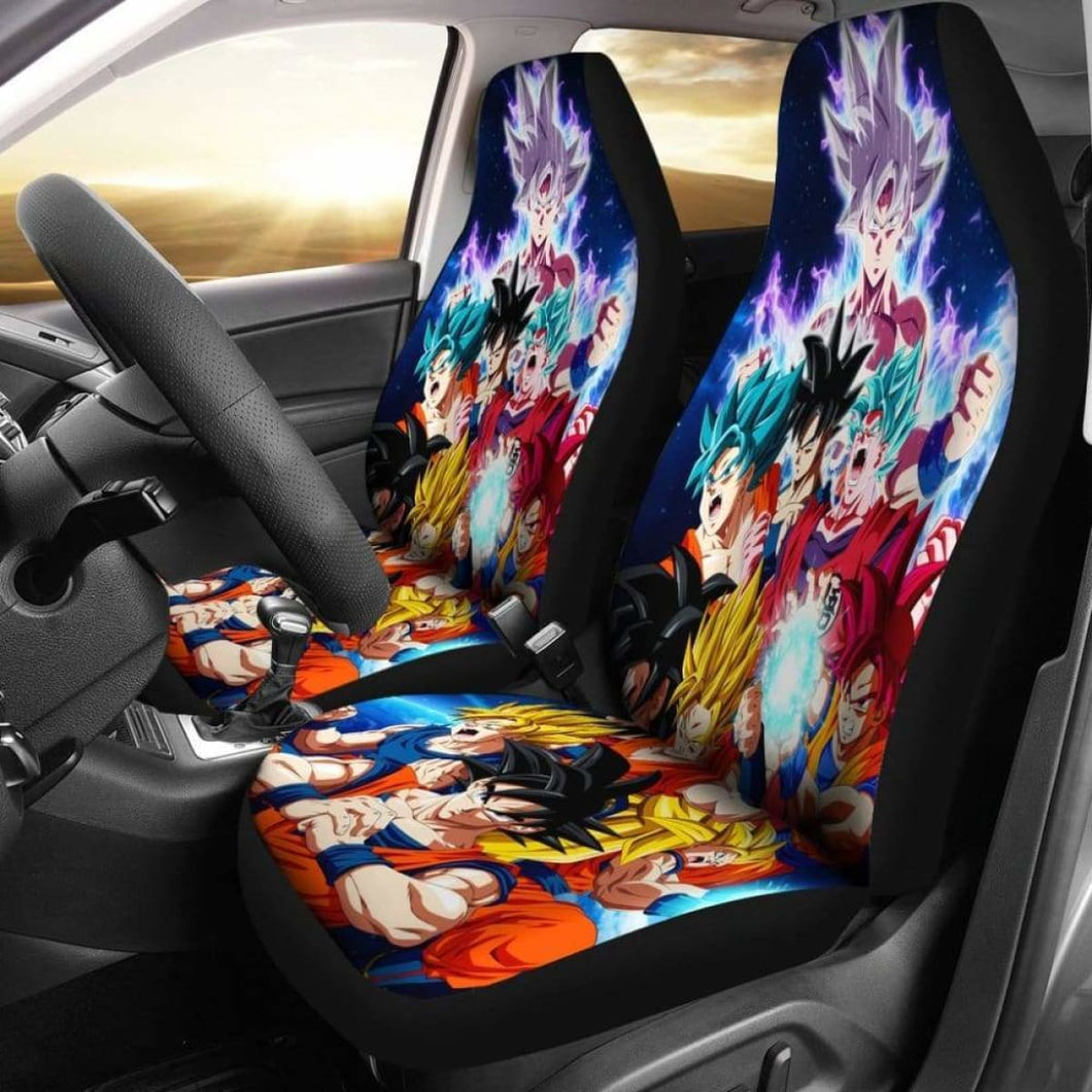 Goku All Forms Car Seat Covers Universal Fit - CarInspirations