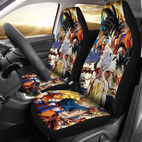 Goku All Transformations Car Seat Covers Universal Fit - CarInspirations