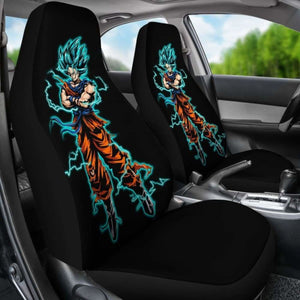 Goku Blue Car Seat Covers 1 Universal Fit - CarInspirations