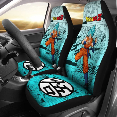 Goku Blue Characters Dragon Ball Z Car Seat Covers Manga Mixed Anime Universal Fit 194801 - CarInspirations