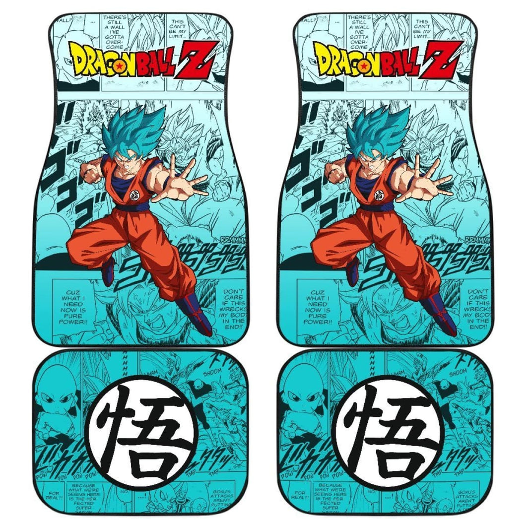 Goku Blue Dragon Ball Z Car Floor Mats Manga Mixed Anime Universal Fit 175802 - CarInspirations