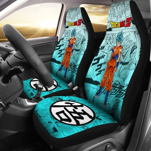 Goku Blue Dragon Ball Z Car Seat Covers Manga Mixed Anime Strong Universal Fit 194801 - CarInspirations